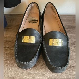 GUC Kate Spade black leather loafers flats size 8